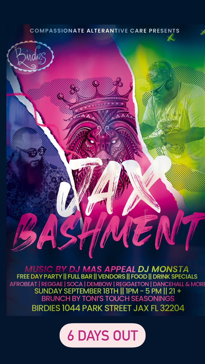 JaxBashment's tweet photo. 6 Days Out!! https://t.co/Zze6crPwDT