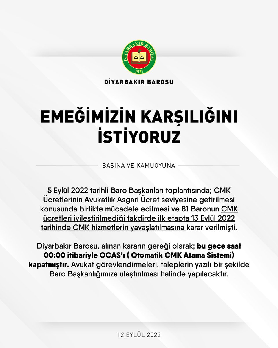 CMK görevi angarya olmaktan çıkmalıdır. 

Hakkımızı talep ediyoruz.

Eylemdeyiz…