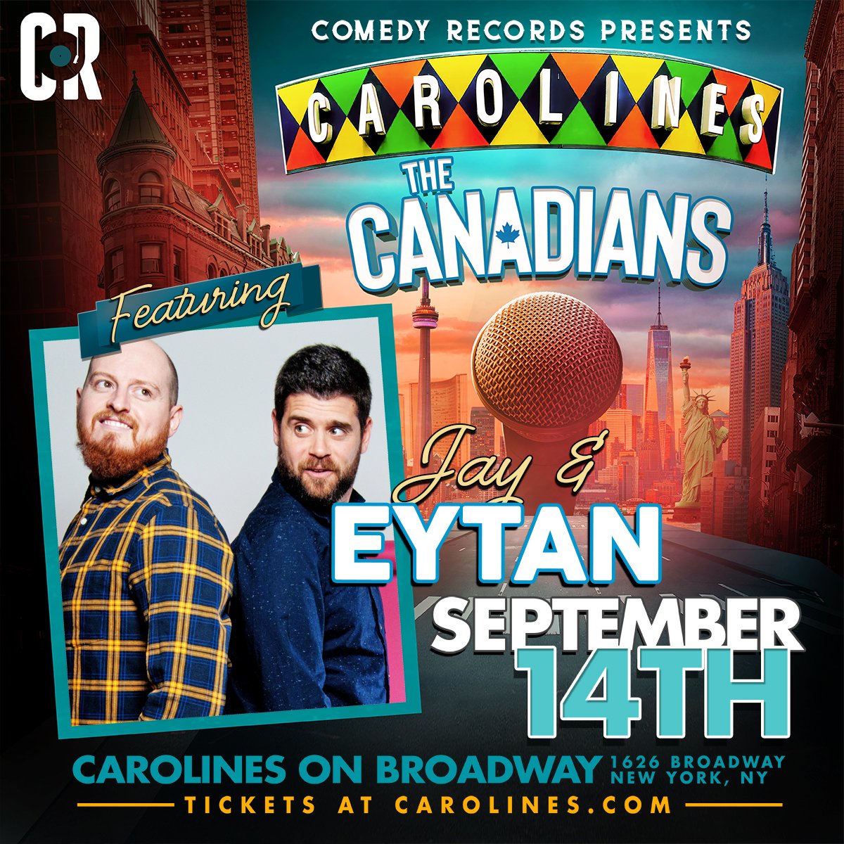 ComedyRecords's tweet photo. An award-winning sketch duo with a new album on the way! But first, Jay &amp; Eytan perform at our Canadian showcase this Wednesday at Caroline's! https://t.co/mtz5alfi6G https://t.co/mbYnHmnVeg