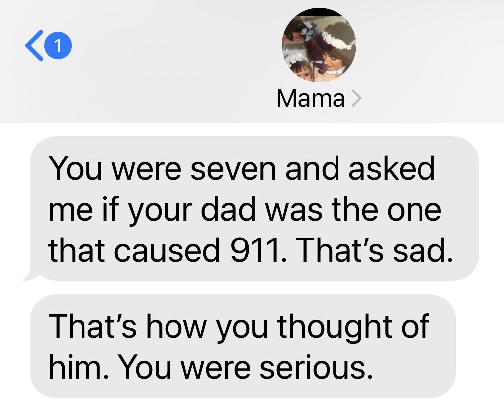 copshawarma's tweet photo. Grew up thinking my father did 9/11 and it shows https://t.co/D4ixUBlNMi