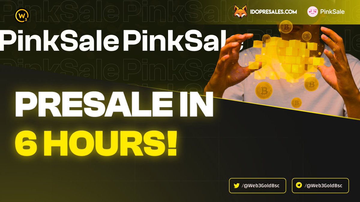 Presale In 6 Hours! 🏆

Web3Gold - Rediscover Value Of Gold!

🔸 Presale: pinksale.finance/launchpad/0x7b…