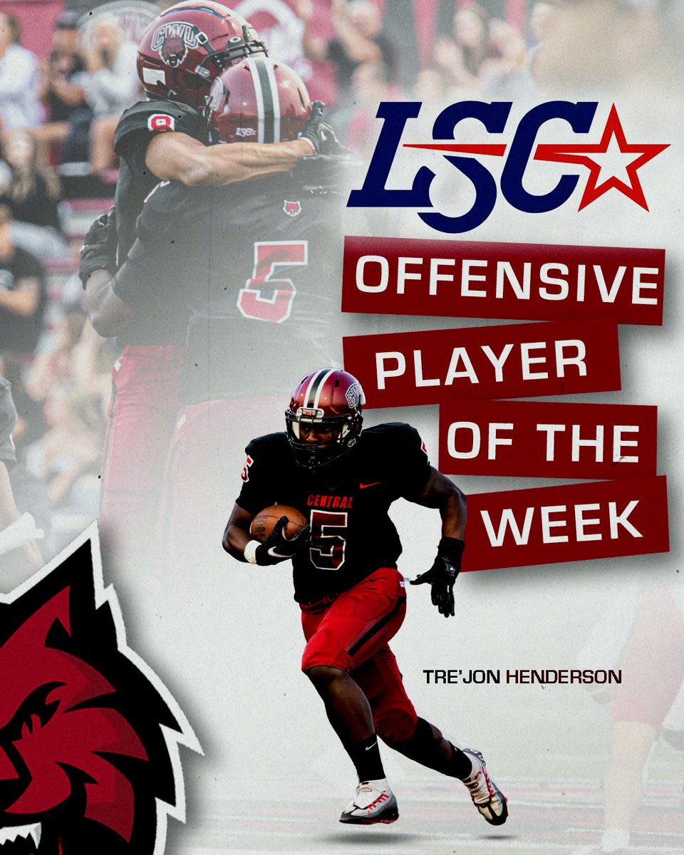 CWUFB's tweet photo. The Wildcats got it done this weekend! Tre’Jon Henderson Highlighted the Offense’s performance, and has earned LoneStar Conference Offensive Player of the week with 159 yards and 3 TD’s.
#GoCats #AllInAllTheTime #CSH https://t.co/CLixy0GG6n