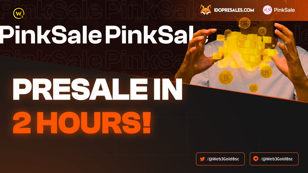 Presale In 2 Hours! 🏆

Web3Gold - Rediscover Value Of Gold!

🔸 Presale: pinksale.finance/launchpad/0x7b…