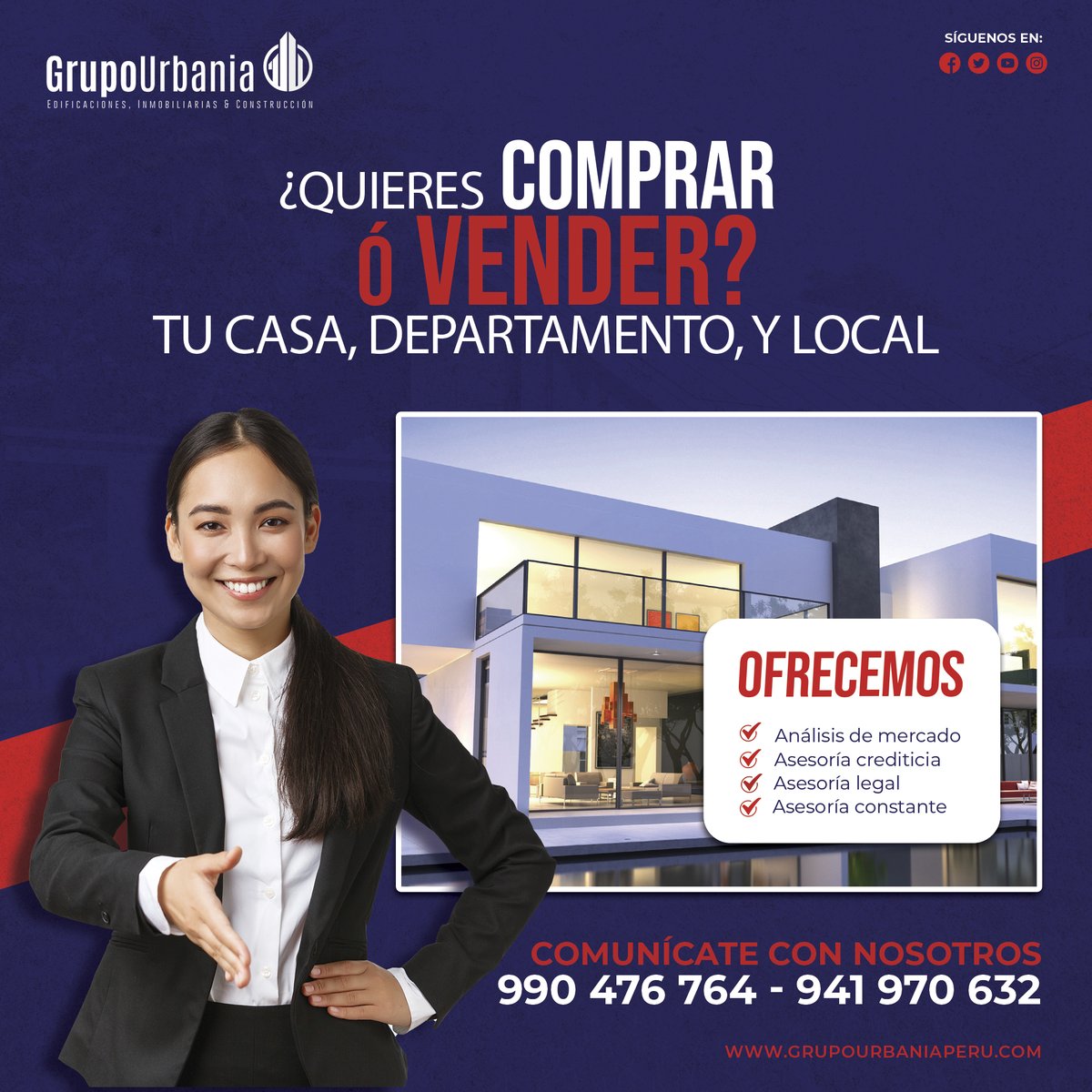 GrupoUrbaniaPe's tweet photo. ‼️ ¿Quieres #Comprar #Vender tu #Casa #Departamento y #Oficina? Nosotros te ayudamos en todo el proceso personalizado #GrupoUrbaniaPeru ‼️
.
Comunícate con nosotros:
📲 WhatsApp ➤ https://t.co/6UbFyDe4JR
📞 990476764 / 941970632
.
#CasaPropio #DepaPropio #DepartamentosEnVenta https://t.co/ZDiw9epkvY