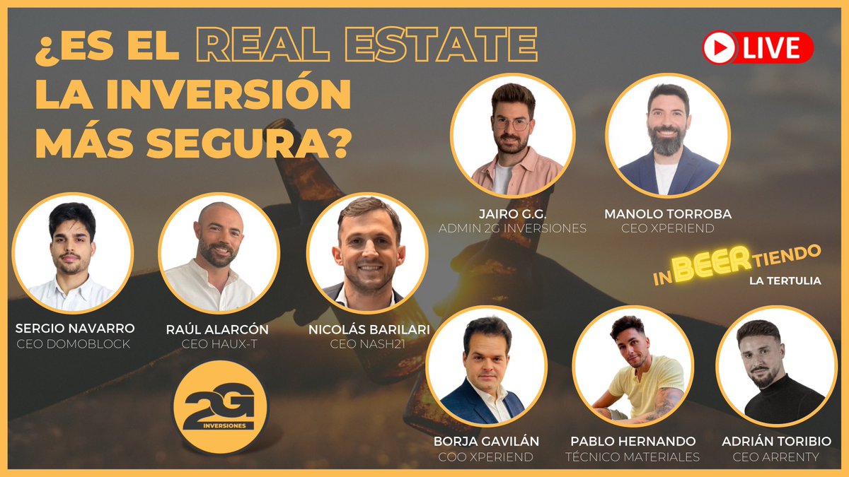 🍻 ¿𝗘𝗦 𝗘𝗟 ℝ𝔼𝔸𝕃 𝔼𝕊𝕋𝔸𝕋𝔼 𝗟𝗔 𝗜𝗡𝗩𝗘𝗥𝗦𝗜𝗢́𝗡 𝗠𝗔́𝗦 𝗦𝗘𝗚𝗨𝗥𝗔? - IN𝔹𝔼𝔼ℝTIENDO [La Tertulia]

🕘 Jueves 15 a las 21:00h 🇪🇸

📹 youtu.be/ZS7ZnyrNiOM

Sin duda, el cartelón que traemos hará que salgamos de la tertulia con algún que otro aprendizaje ✌️