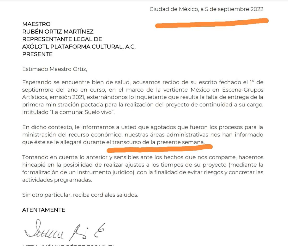 ComediaHumanaLa's tweet photo. PRONUNCIAMIENTO:
Amigas y amigos: la situación de muchas agrupaciones bajo convenio de México en escena es alarmante. La reciente administración del SACPC, antes FONCA, trabaja hoy con una opacidad y prerrogativas nunca antes vistas que son una temible violencia institucional… https://t.co/HS5eYBfM5x