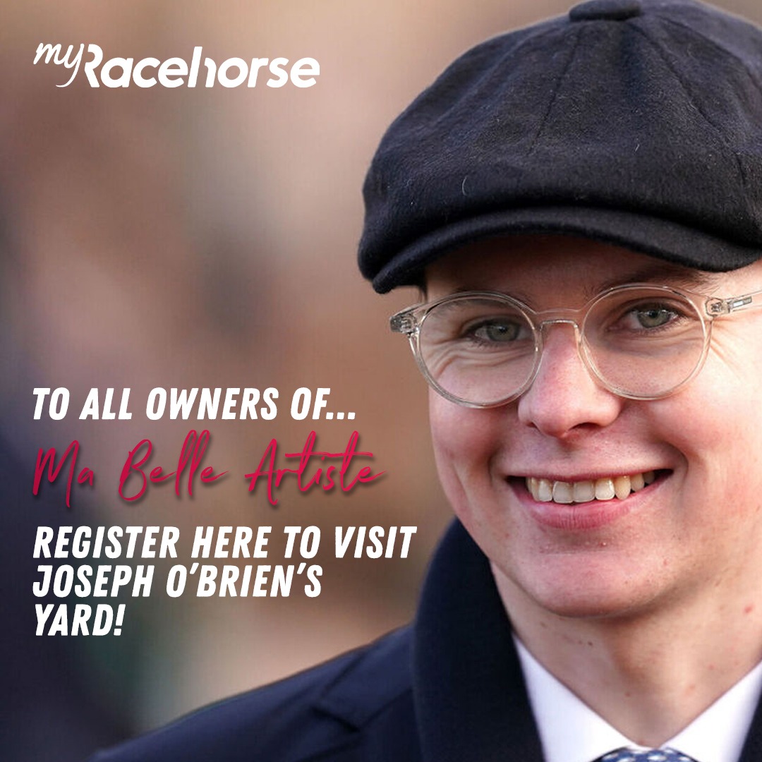 MyRacehorseUK's tweet photo. Celebrate #NationalRacehorseWeek by purchasing a share in Ma Belle Artiste, giving you access to enter our @JosephOBrien2 Stable visit this Saturday 🏇
Visit https://t.co/WmUGFjHS4o to get your #OneTimePayment share for just £114!
#MyRacehorseUk #MaBelleArtiste #JosephOBrien https://t.co/tTRUWQER0W