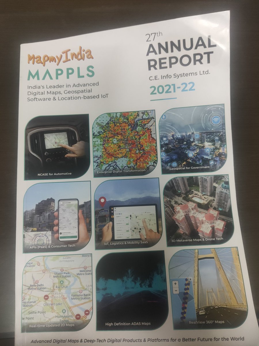 P_M_Madhwani's tweet photo. A very good read!
#Mapmyindia 
#CE_INFO_SYSTEMS https://t.co/AoIiokVlv7