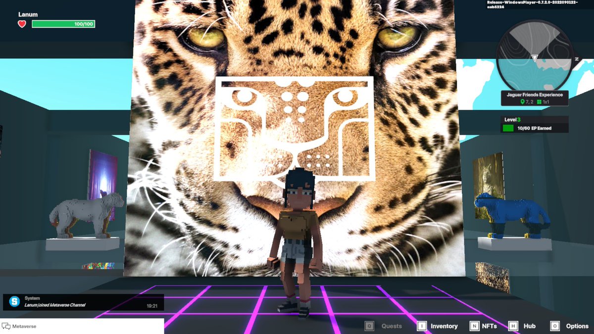 Lanumoff's tweet photo. @TheSandboxGame @jagfriends_nft I just finished my quest on @jagfriends_nft experience on the #sandboxalphaS3 for a chance to win a Season 3 Alpha Pass! Here I am in Legendaries Room, check out my screenshot!

#jaguarfriends https://t.co/RwmpH9EdXK