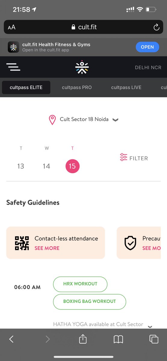 mayankgoel02's tweet photo. @cultfitOfficial Please justify this practice where a paying member is unable to book a certain session but a potential member can book a session? Please stop this unfair practice? As a member you make me question my choices. #unfairtradepractice https://t.co/74PvgOgLN7