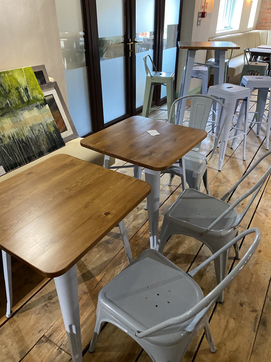 CobblersNibble's tweet photo. If you know anyone who’s looking to refurb their cafe or shop I have loads of furniture for sale, I basically have the entire contents of a cafe and deli to shift, meat slicers, fridge, tables, chairs, high bar with stools poseur tables, crockery, glasses and cutlery. https://t.co/NDHd7V6XaF