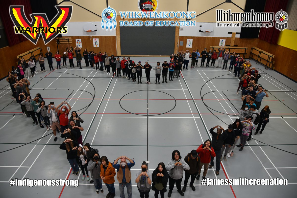NISHKE! Students from the "Events Planning Class" at the <a href="/wasseabinwhs/">Wiky High School</a> wanted to show their support for the community of James Smith Cree Nation in Saskatchewan. #jamessmithcreenation #indigenousstrong