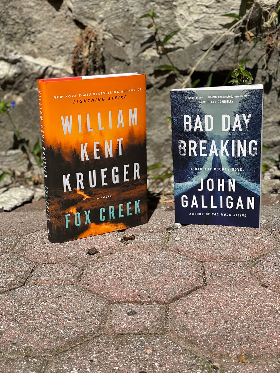 FOX CREEK by @WmKentKrueger with its 'unexpected twists abounding until the very end' and BAD DAY BREAKING by @JohnGGalligan, 'a page turner of the first order, with a killer cliffhanger' are 2 of @bookpage's 4 best mysteries this month! 🔗bookpage.com/features/the-f…