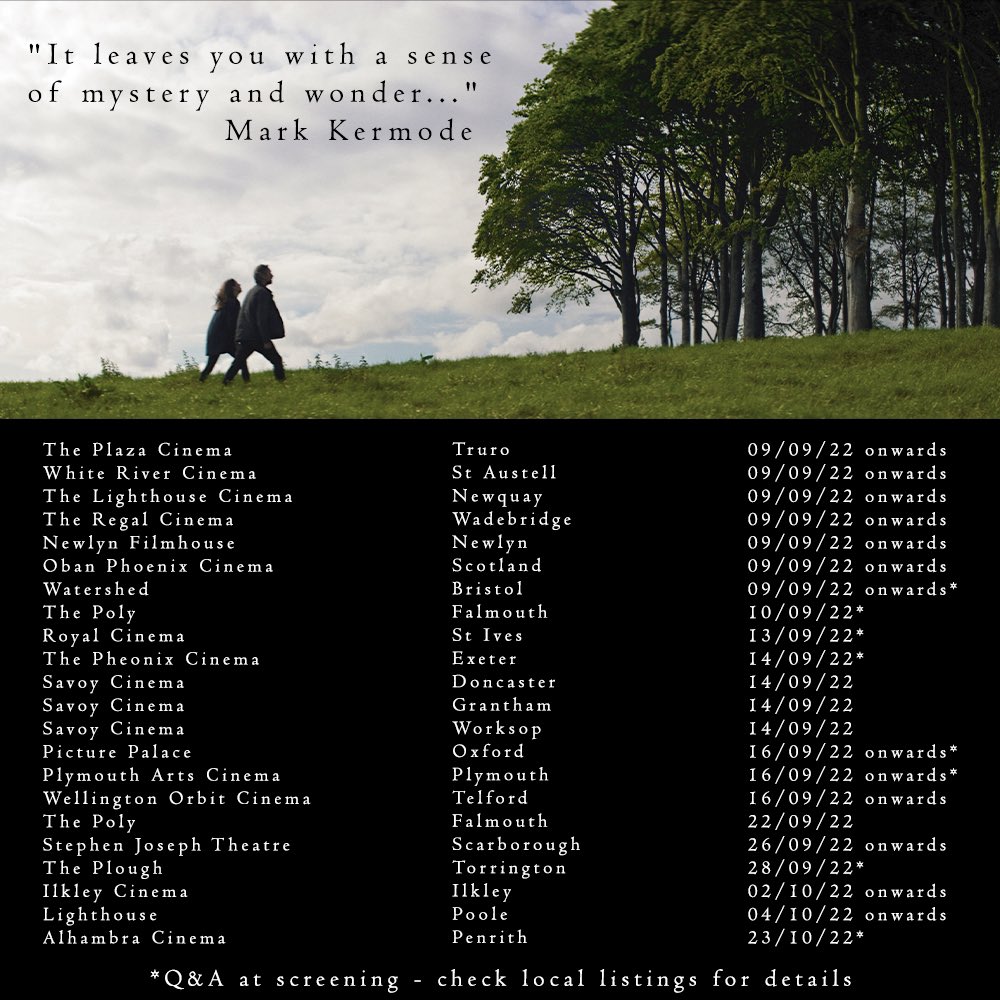 Our cinema run has been extended again! Extra screenings added for <a href="/PolyFalmouth/">Poly Falmouth</a> <a href="/WTW_PlazaTruro/">Plaza Cinema Truro</a> <a href="/WTW_StAustell/">White River Cinema</a> as well as screenings at <a href="/wshed/">Watershed</a> @exeter_phoenix and <a href="/MerlinCinemas/">Merlin Cinemas</a> St Ives this week.