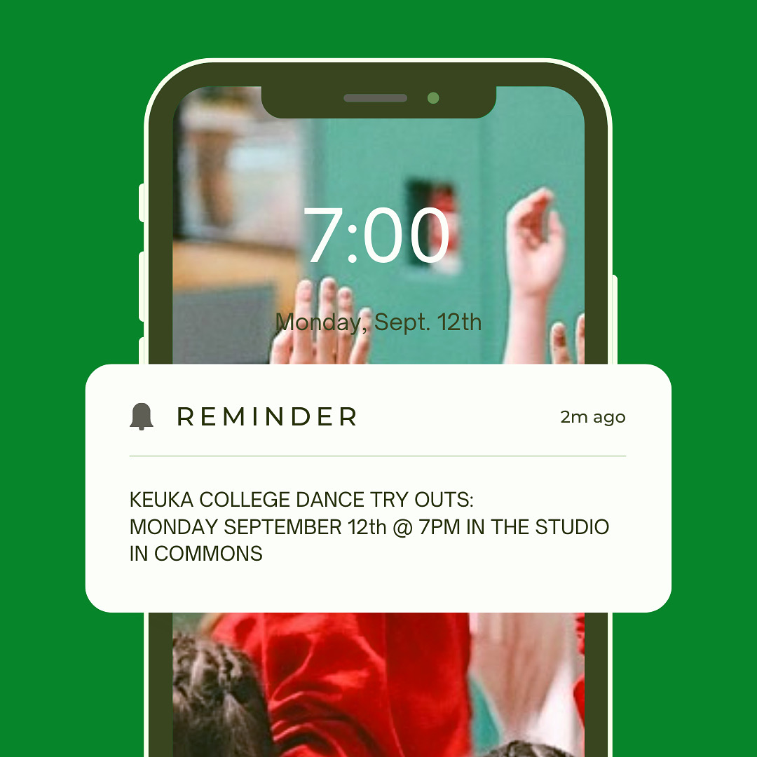 Dance Team Tryouts! 

Commons Studio 7pm