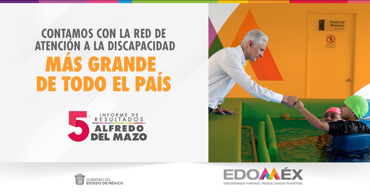 Asegurando la igualdad de oportunidades para las personas con discapacidad, el Gobernador <a href="/alfredodelmazo/">Alfredo Del Mazo</a> ha creado la red de atención a las personas con discapacidad más grande de todo el país. #SeguimosDandoResultados
#5toInformeEdoméx