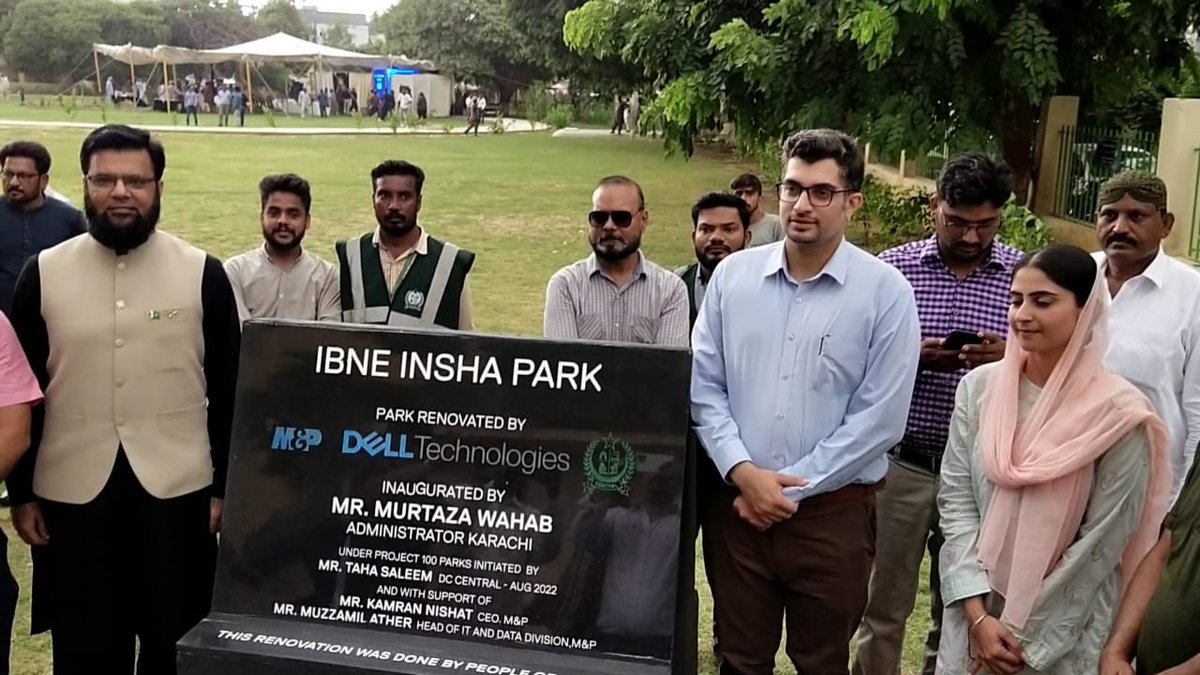 DCKhiCentral's tweet photo. Ibn-e-Insha Park Nazimabad represents one of the greatest artists our country has every produced. This park was in shambles, 6 months ago. Main reason was unavailability of water. We took it up as our #Project34 of @Project100 and took support from Muller & Phillips. 1/2 https://t.co/zJXb6HpS7U