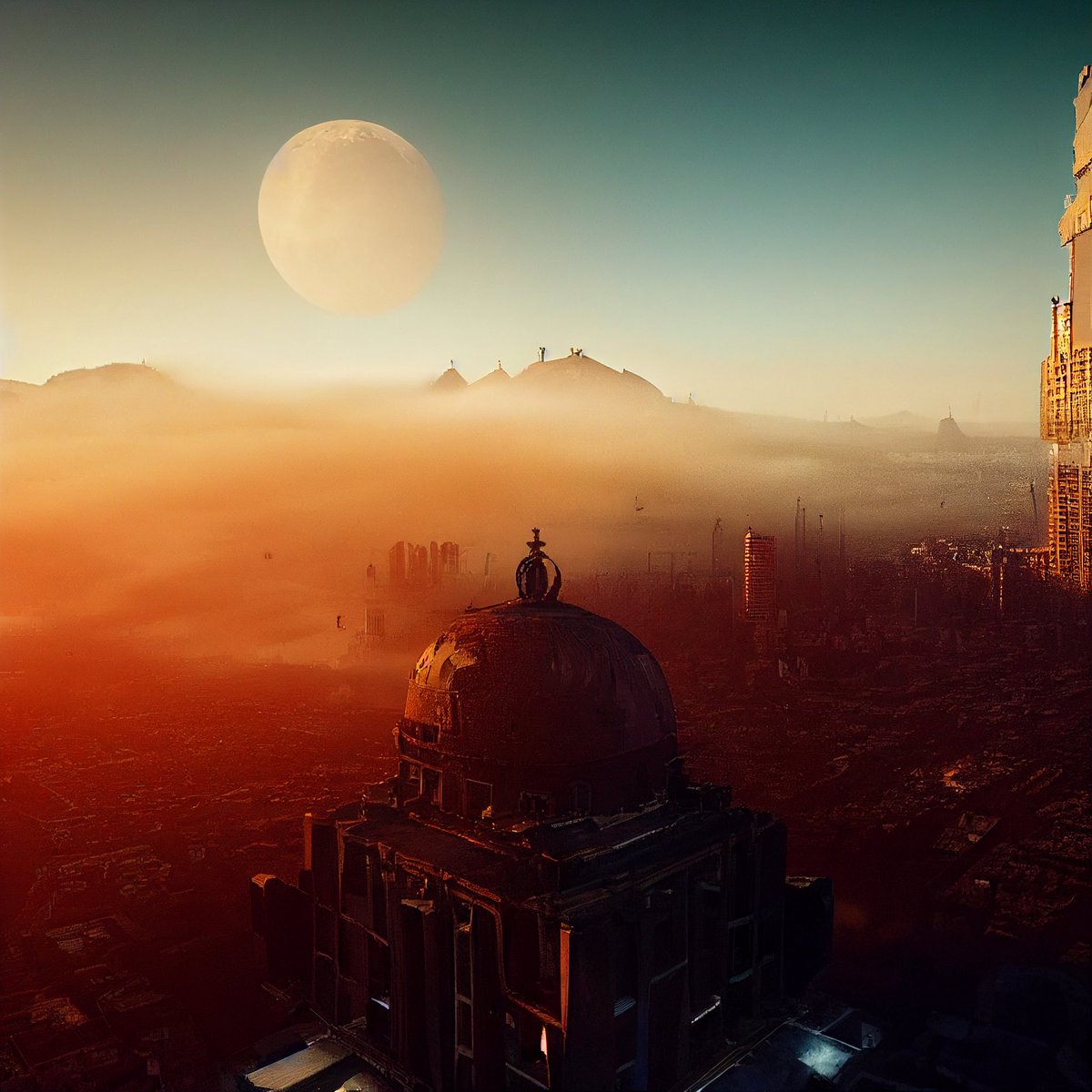 lapetitemachine's tweet photo. le pedí a una IA que imaginara a la CDMX del año 2049 y este fue el resultado: https://t.co/uLoWxnJQJp