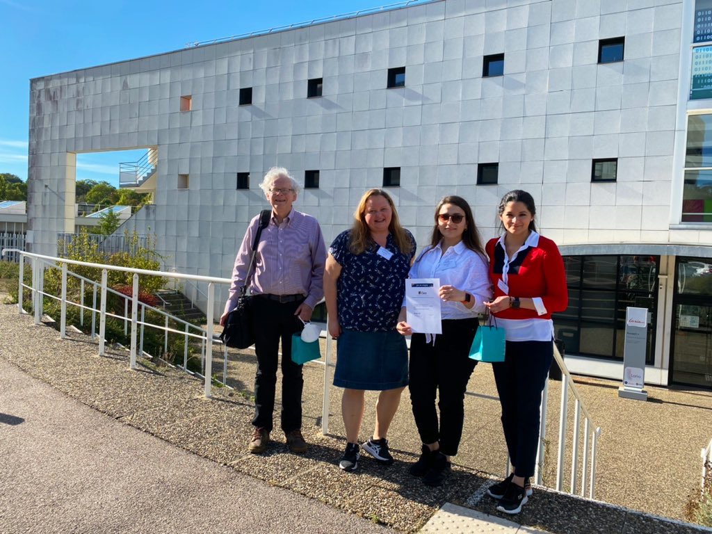 kerstin_bach's tweet photo. Very proud of my Ph.D. students Betül Bayrak &amp; Paola Veites for their 3rd place in the #iccbr2022 #XCBR challenge organized by the 
@isee4xai project. In the picture with us is David Leake from the winning 
@IULuddy team - congrats! https://t.co/KI3KTGBReb