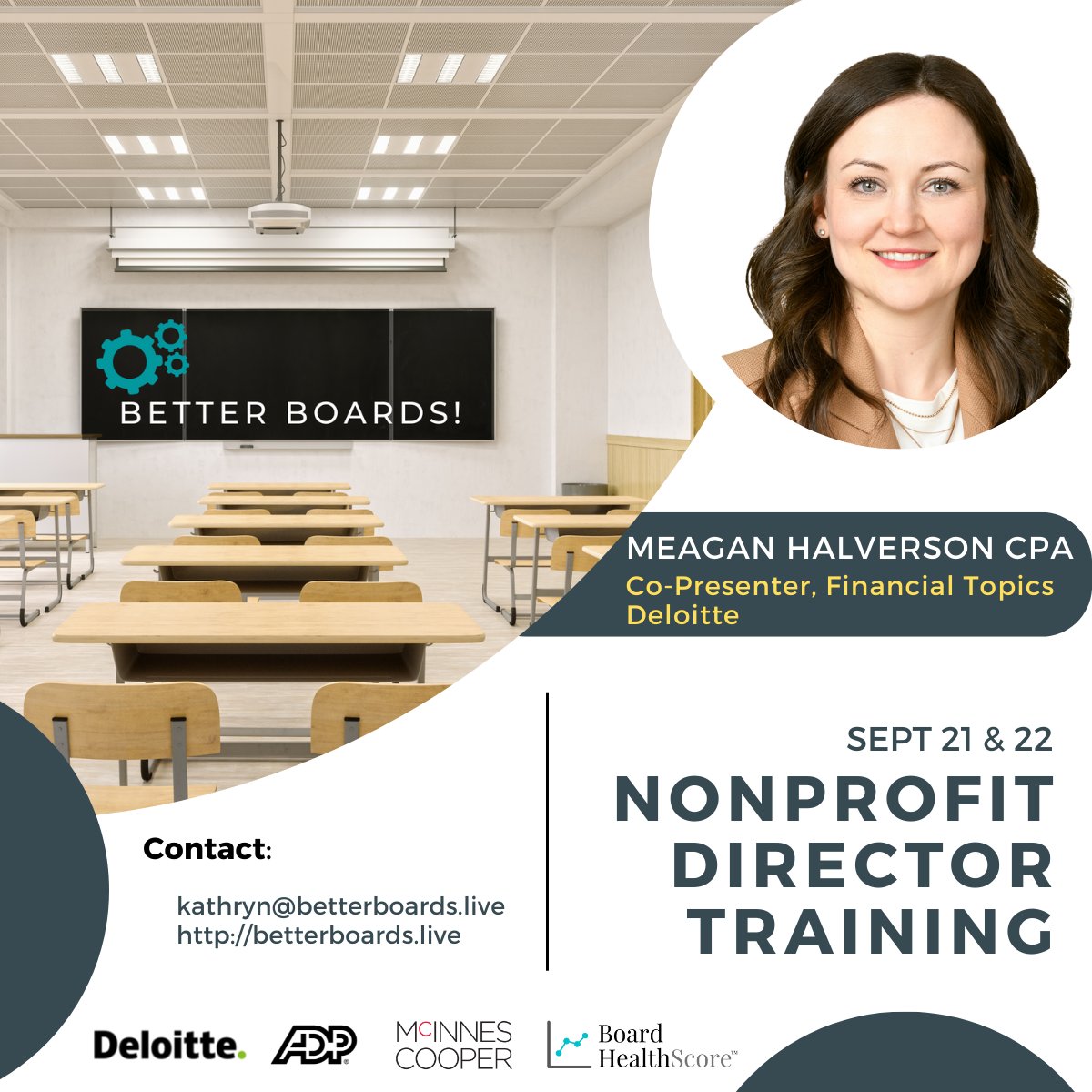 **ONLY A FEW SEATS LEFT**

Thanks to our friends <a href="/DeloitteCanada/">Deloitte Canada</a> <a href="/ADP/">ADP</a> <a href="/McInnesCooper/">McInnes Cooper</a>, Better Boards! Live is an affordable &amp; inclusive training opportunity for nonprofit board members.

Register for Sept 21&amp;22 in Hfx: eventbrite.ca/e/405938181027
<a href="/CharityHFX/">Halifax Charities</a>  #halifax #GoodGovernance