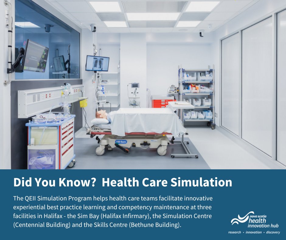 NSHealthHub's tweet photo. Our QEII Simulation program helps health care teams facilitate innovative experiential best practice learning and competency maintenance at three facilities in Halifax: #HCSIMWEEK22 https://t.co/NqEKukGWnq
