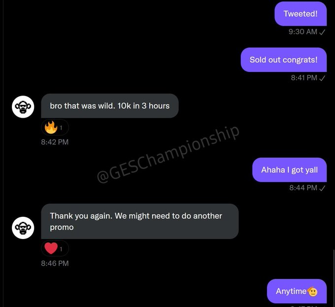 Sold out with ONE Tweet. Don't miss out. DM to go viral🚀