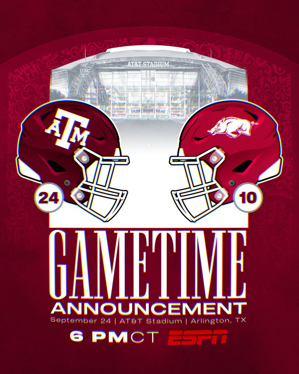 Bob Rott on Twitter "RT AggieFootball Kickoff time set for the