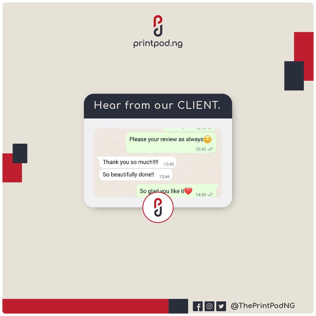 ThePrintPodNG's tweet photo. Evidence that we deliver https://t.co/KeSlBqJmZN