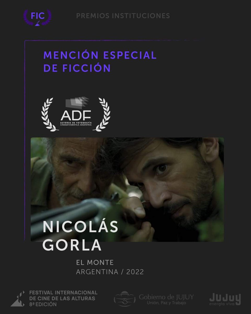 Films2Festivals's tweet photo. 🎥🏆🎬🥇🎥🏆🎬🥇🎥🏆🎬🥇
#ElMonteLargometraje de Sebastián Caulier obtuvo #MencionEspecial del Jurado @AdFcine en la Competencia de Largometrajes de Ficción de la reciente 8a edición del @AlturasFilmFest 
 
https://t.co/Ww9Cr4WzDO

#MovieAwards https://t.co/ULVv2fqeTk