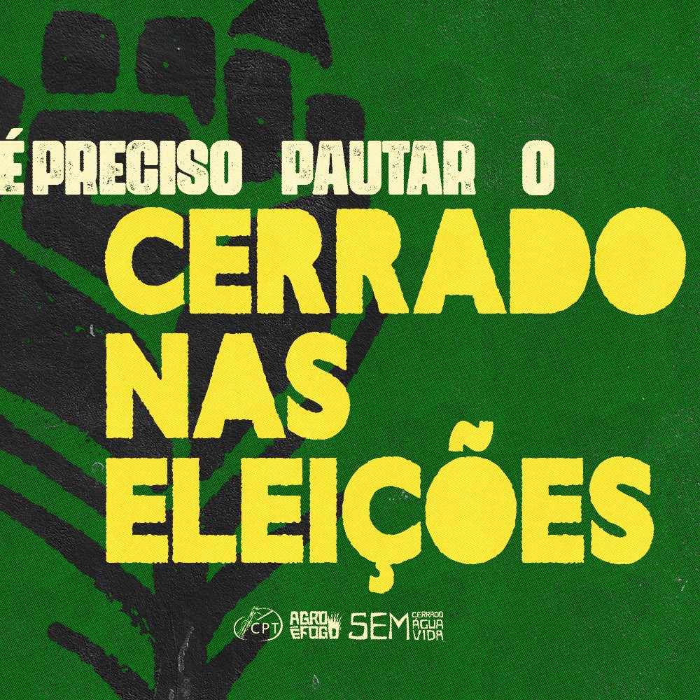 alfacebruno's tweet photo. Dia do Cerrado é dia de lutar pela Justiça que brota da Terra: precisamos falar sobre o Cerrado nas eleições!
#EmDefesadoCerrado @cptnacional https://t.co/rDfbkRDsb4