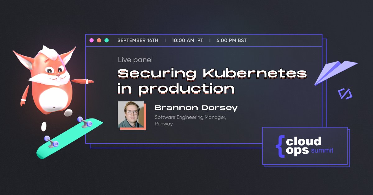 cloudopsummit's tweet photo. @brannondorsey leads the Backend team at @runwayml, and will be moderating our panel discussion on #kubernetes security this Wednesday, hearing from the vest experience of our all-star panelists:@jaosorior @slashben81 and more.
Don't miss it!
https://t.co/UCLCBLUdBU https://t.co/MjxpfgW3EM