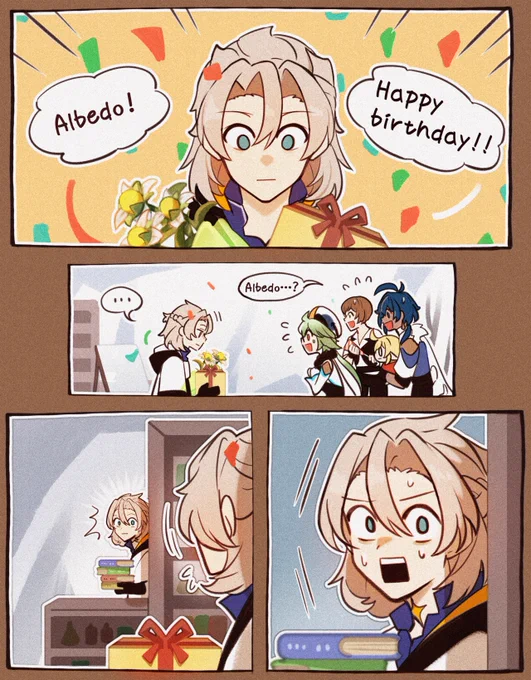Happy birthday Albedo Brothers!🎉🌼🌱🌼🎉
 #アルベド生誕祭2022 