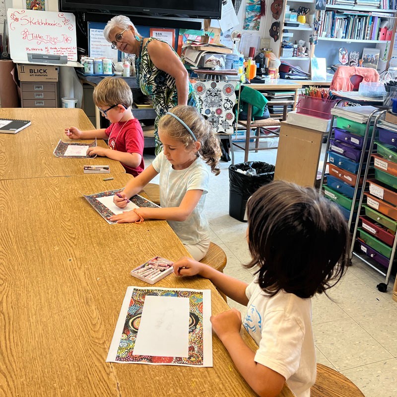 TheTownSchool's tweet photo. This morning, Kindergarteners attended art class for the first time and created covers for the sketchbooks that they will use throughout Kindergarten and in Lower School. #townschool #joywithpurpose #art https://t.co/2ugqTjiL26