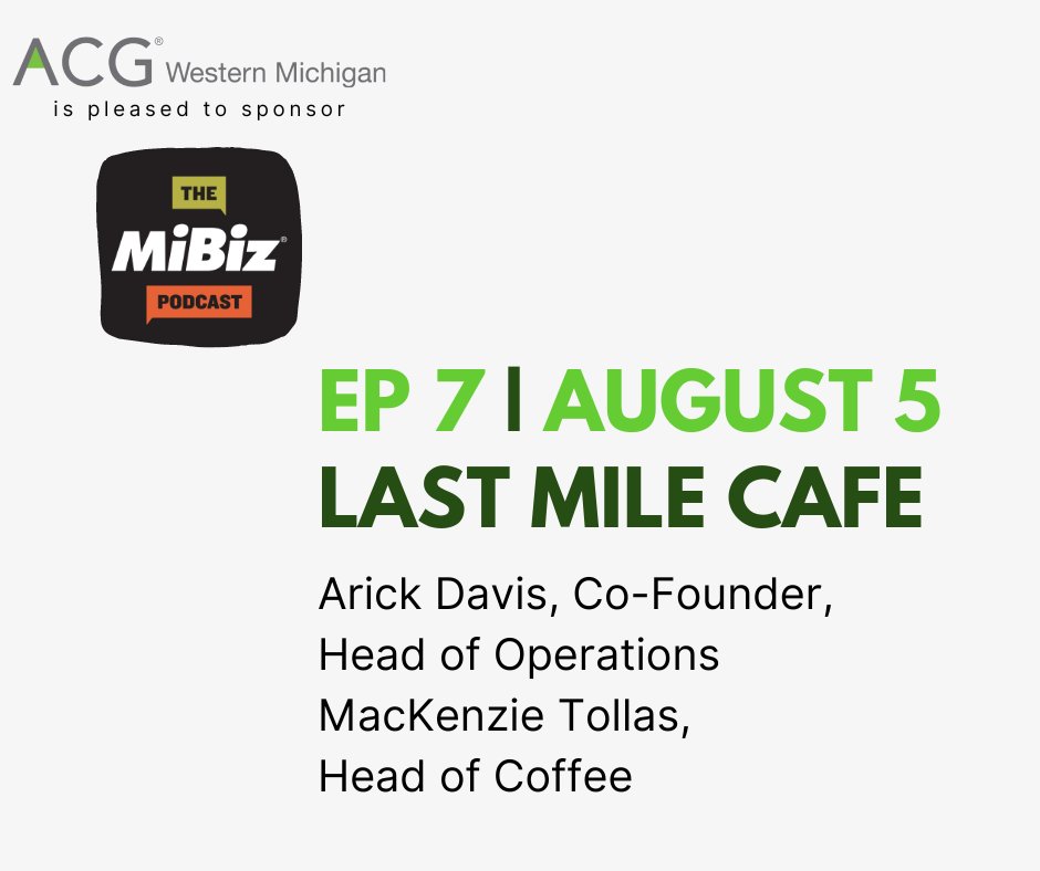 We're sponsoring the MiBiz podcast! If you missed Episode 7, featuring Last Mile Cafe, you can listen to "From the Grounds Up" right now: ow.ly/7ZN750KH09N

And get ready for more great episodes brewing with MiBiz!
#acgwm #advantageACG #partnership #michiganbusiness