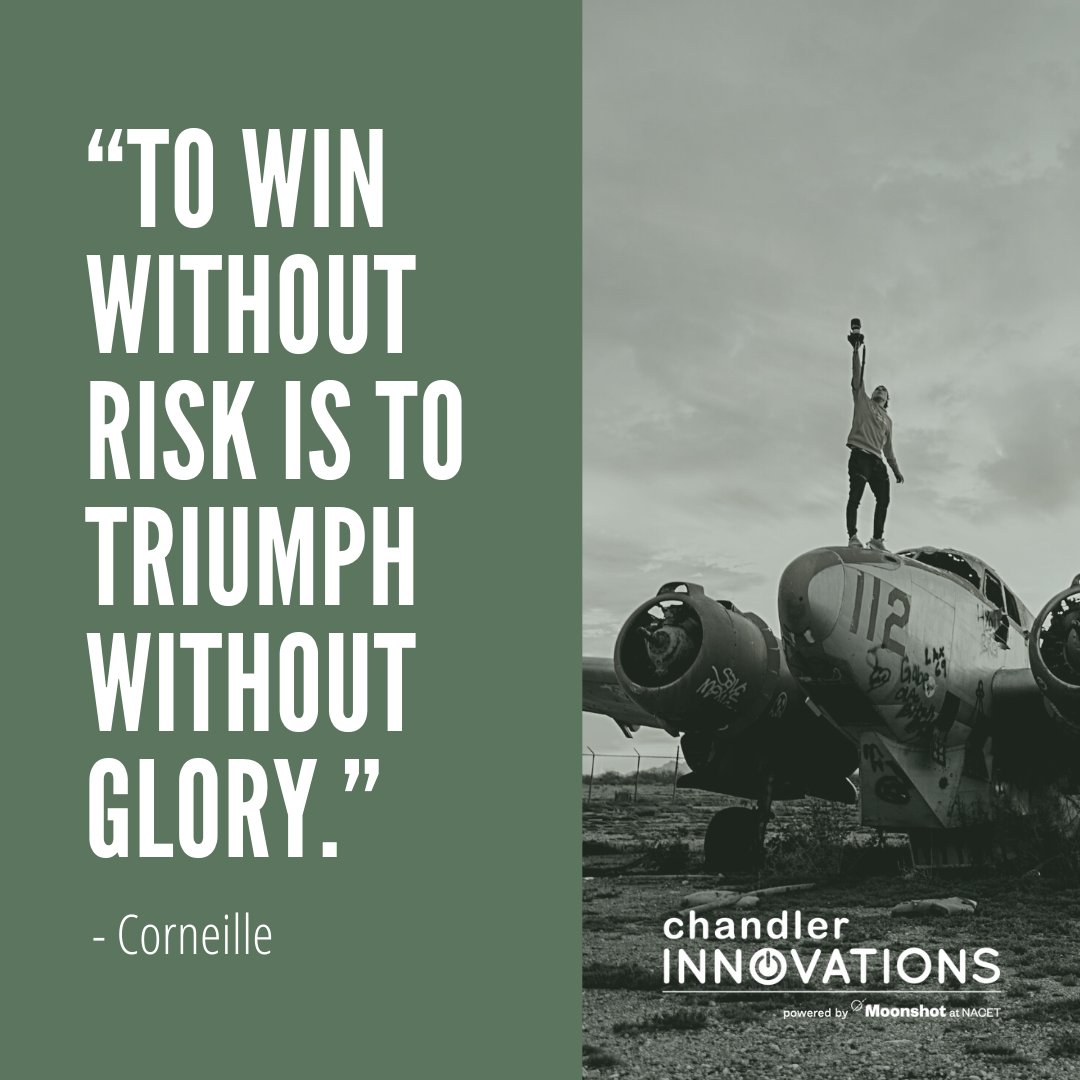 Starting a business is filled with risk but there's nothing like the rush of overcoming it. What will you do to triumph over risk? #growchandler #startups
