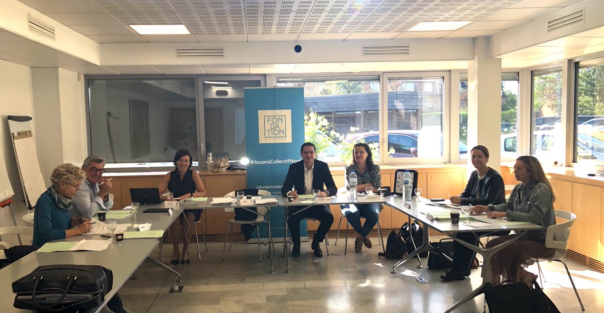 FondationNord's tweet image. Ambiance studieuse lors du Comité de sélection de la fondation ce matin, au siège de ⁦@rabotdutilleul⁩ ! ⁦@MathiasPovse⁩ et les membres du collectif ont échangé avec des porteurs de projets enthousiastes et innovants pour + d’inclusion dans le Nord👍🏻 #Emploi #handicap