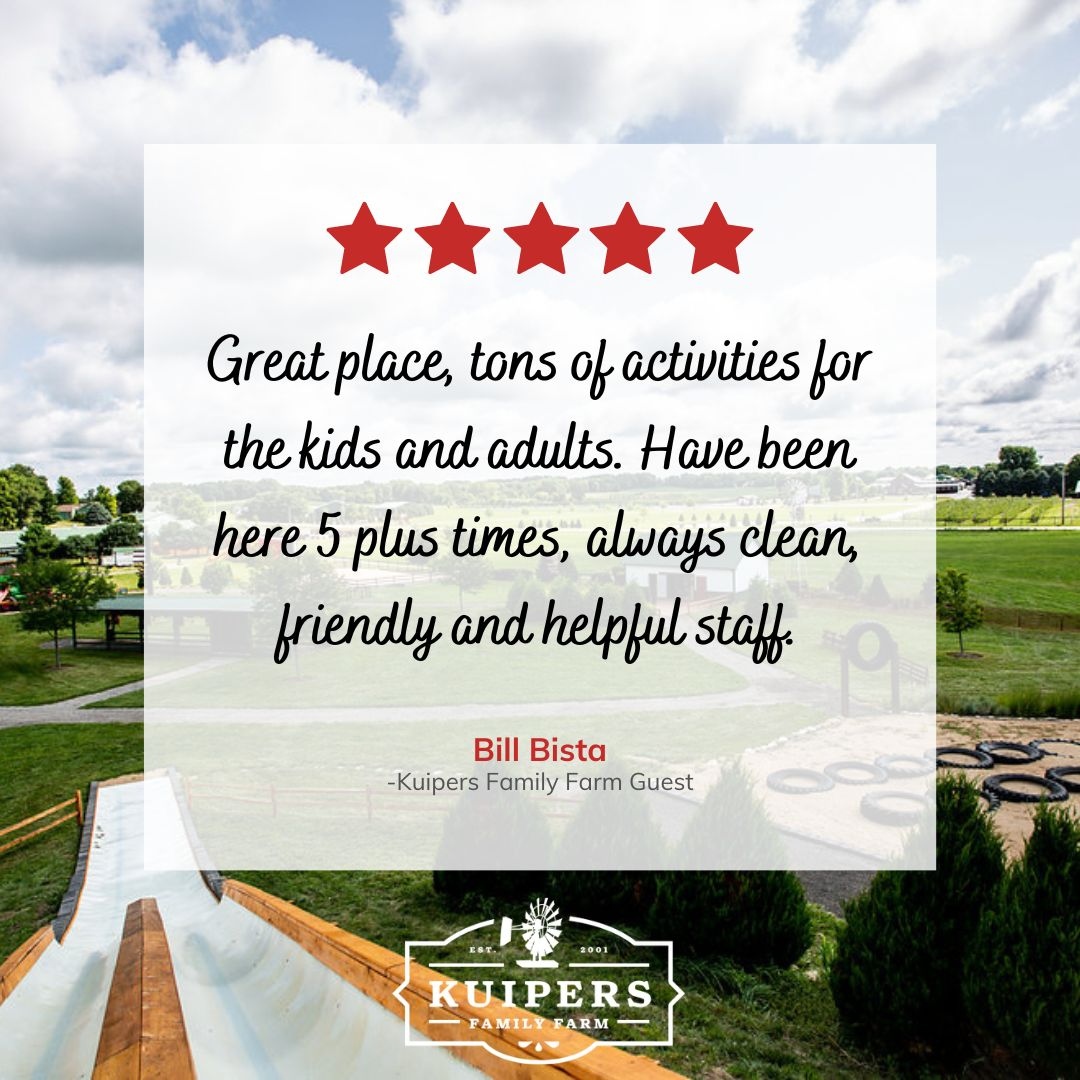 kuipersfarm's tweet photo. We love hearing from our guests, especially those who have made #KuipersFamilyFarm a tradition... year after year. To learn more about our fall season family activities and events, visit https://t.co/bT5Uk6Ydib. #YouPickFun https://t.co/VeoI4grKWy
