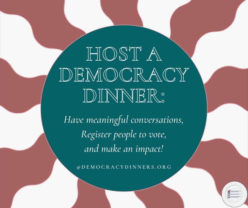 demdinners's tweet photo. The most enjoyable and memorable to share conversation, discuss important issues, and build a community is over a good meal. We will walk you through suggested dinner formats, conversation topics, and instructions for helping people take democracy-saving action. https://t.co/elf7cyFvU6