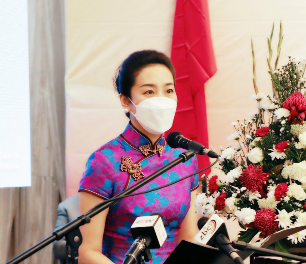 Chinese Embassy in Zimbabwe on Twitter "Madam Wang Wei, wife of the