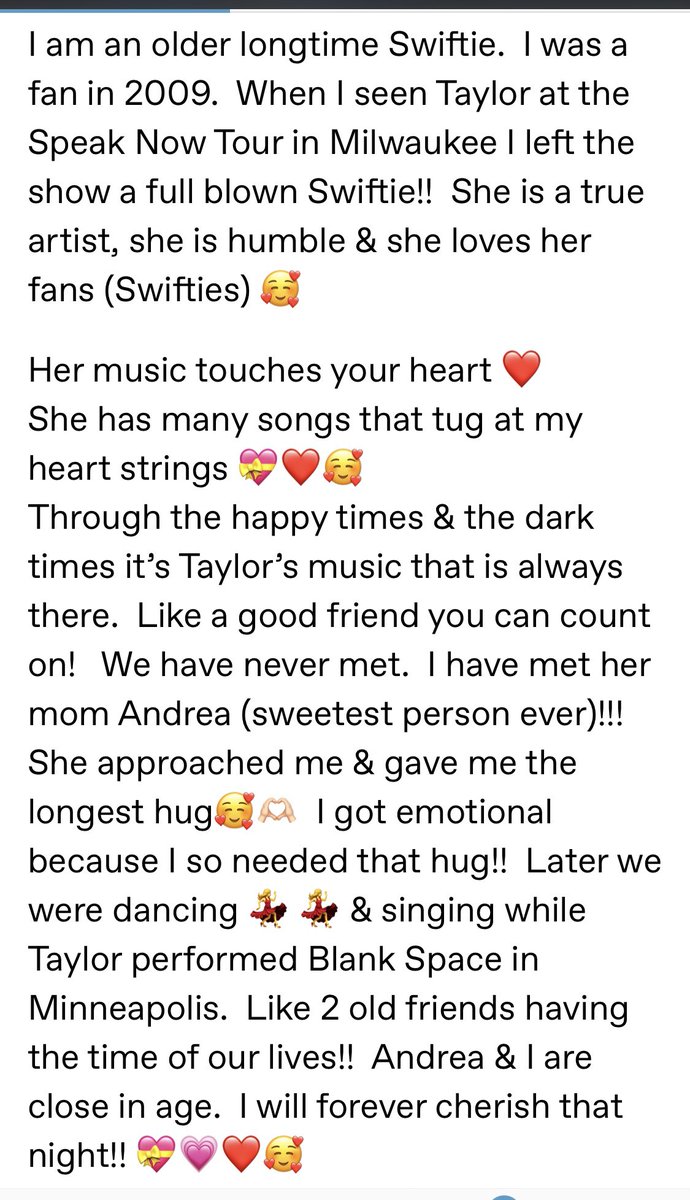 SherryPoniewaz's tweet image. #StoriesForSwift  @taylorswift13 @taylornation13 
I love you Taylor!!  💝❤️🥰🫶🏻