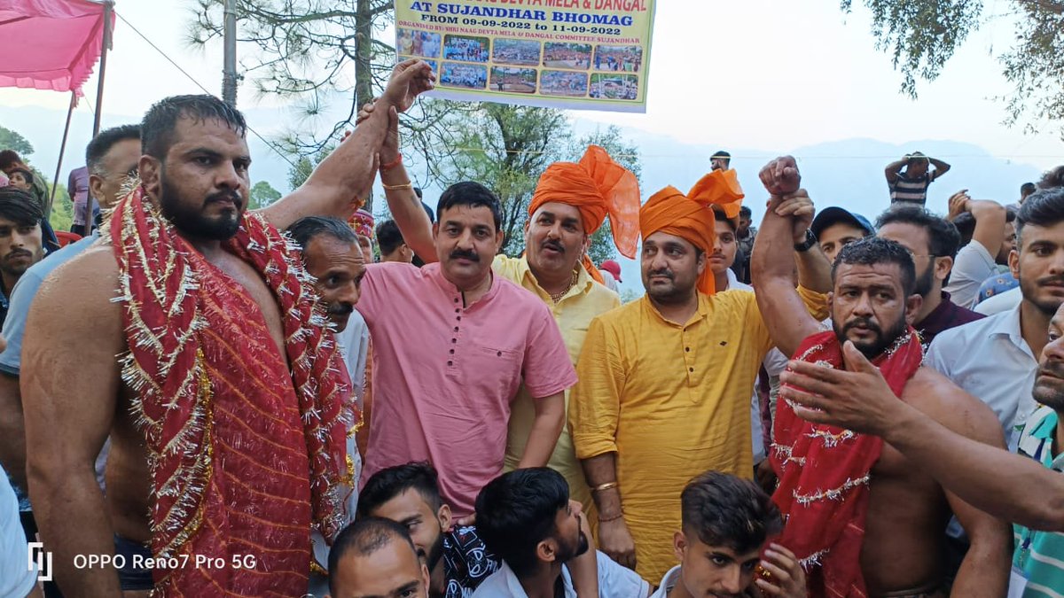 nag_saraf's tweet photo. Jai Ho Nag Devta ji.....
--------------------------------------
 Teen Divsiya Shri Nag Devta Mela aur Dangal Sujandhar aaj 12.09.2022 ko Dangal ke sath Sampan hua. https://t.co/bhsM7XYmhx