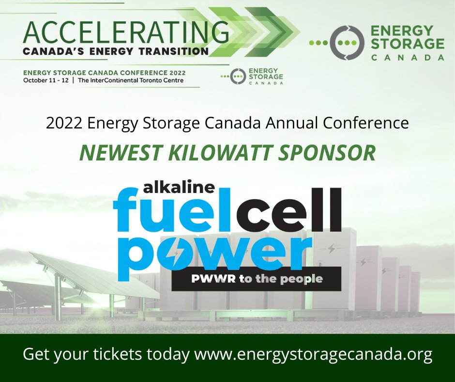 EnrgyStorageCAN's tweet photo. We're excited to announce our newest kilowatt sponsor for #ESCCon22 @AFCPWWR 

Be sure to join &amp; our sponsors as we discuss the pivotal role #EnergyStorage can play in accelerating #Canada's transition to a low carbon future &amp; net-zero electricity grid at https://t.co/ZhaaMWgeHz https://t.co/EbY8L5LxQk