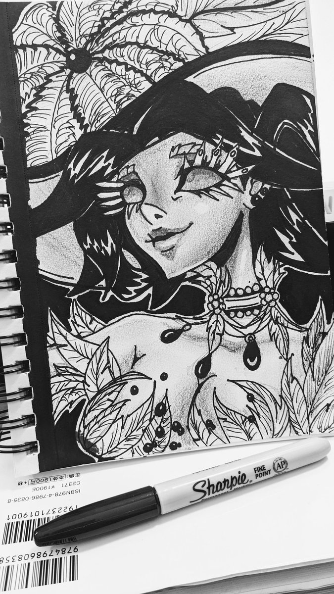 JHAnimatics's tweet photo. "Last Dance"
#fanart #sharpie #sketchbook #black #ink #IdentityV #bloodqueen #hunter #feather #queen https://t.co/5RULQacnWO