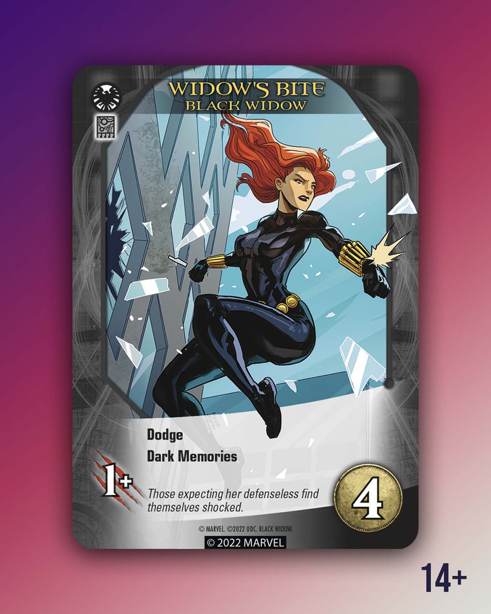 UpperDeckEnt's tweet image. New cards from the Legendary: Black Widow expansion. Get a glimpse of Natasha Romanoff and her fellow agents, Yelena Belova and Red Guardian. Be prepared for Taskmaster to enter the mix with this brand new Mastermind card! Be sure to get your copy of the game on September 14th!