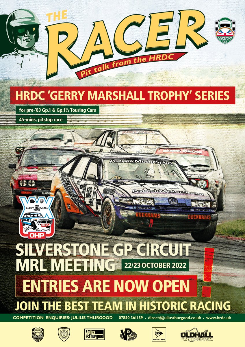 GregorMarshall's tweet photo. The 1st #GerryMarshallTrophySeries race was such a success, the #HRDC is running a 2nd race at #silverstonecircuit on the terrifc #GrandPrix circuit
I'll be there in my @vauxhall #Firenza #DroopSnoot
Get your entry in soon https://t.co/vsggdujqBv