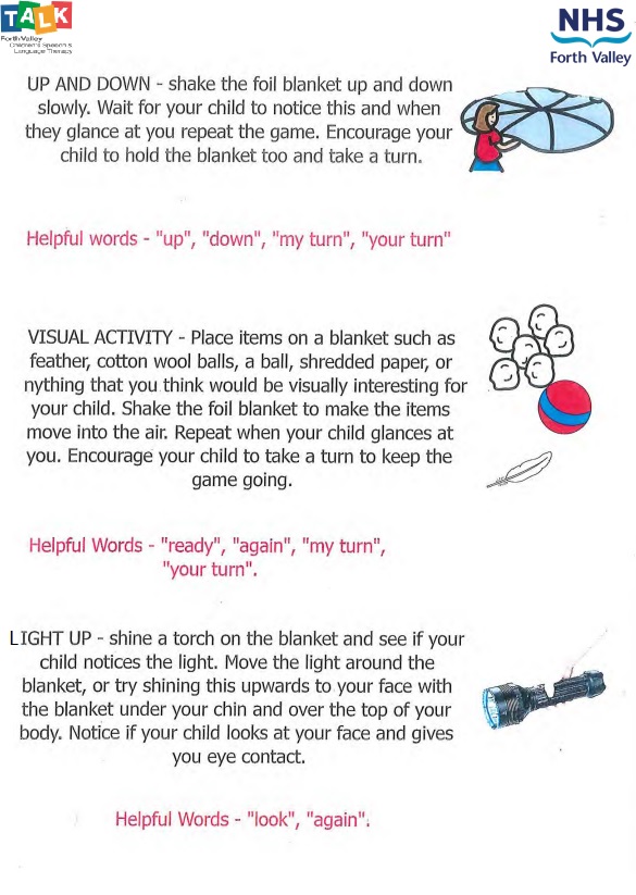 slt_fv's tweet photo. Today we're thinking about another common objects we can use to support interactions and language.
Foil blankets might be most used by runners, but they can offer great sensory and exploratory play together.  Makaton signs to go with this topic up next!  #ChattyTuesday #sltfv https://t.co/OOggcbXN2f