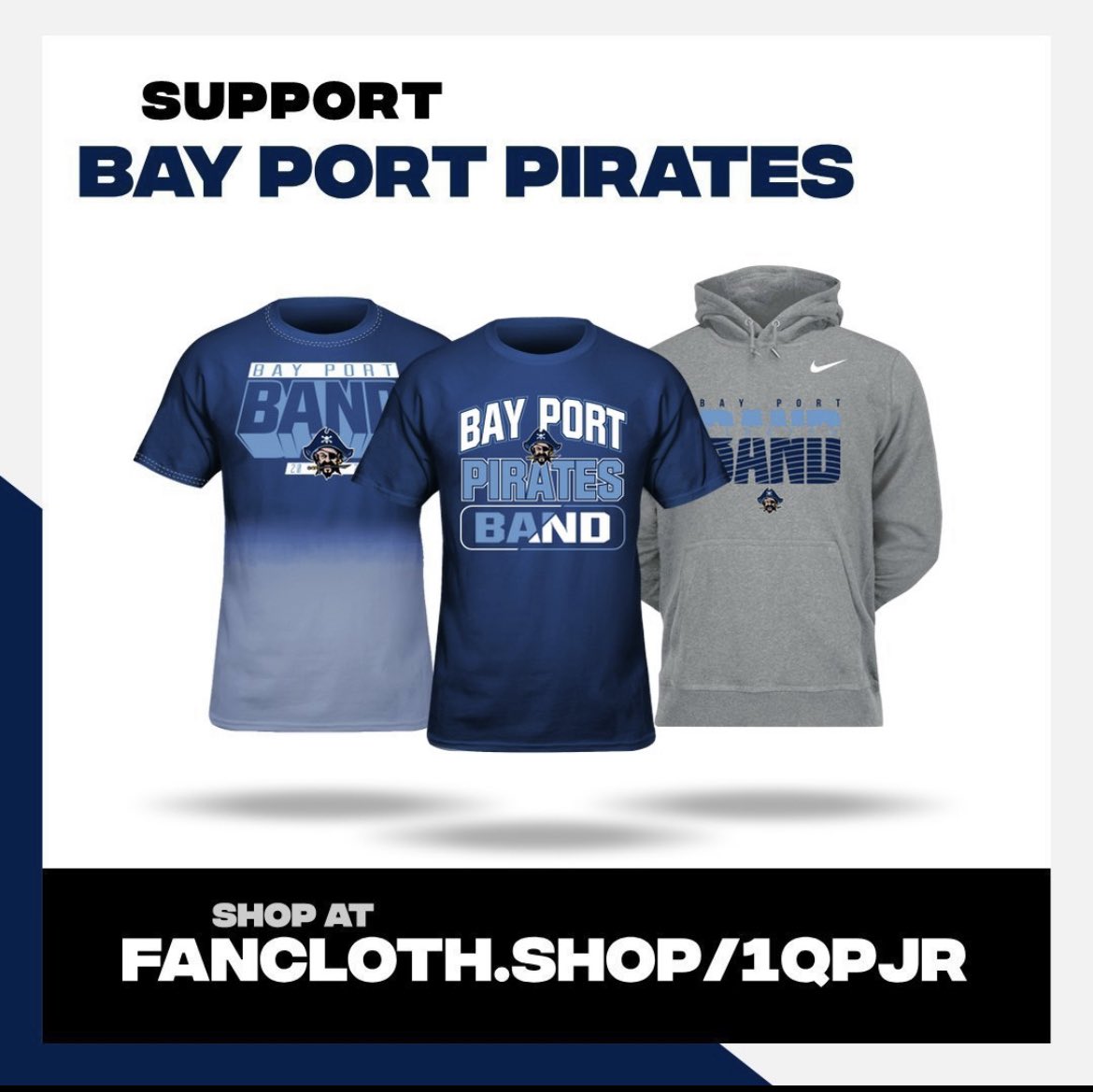bp_colorguard's tweet photo. Band and Colorguard Merch now available at the link in out bio! Orders start today and end Sept. 30th! Help support the band and get some cool stuff @BayPortBand https://t.co/lxLEWPGjx1
