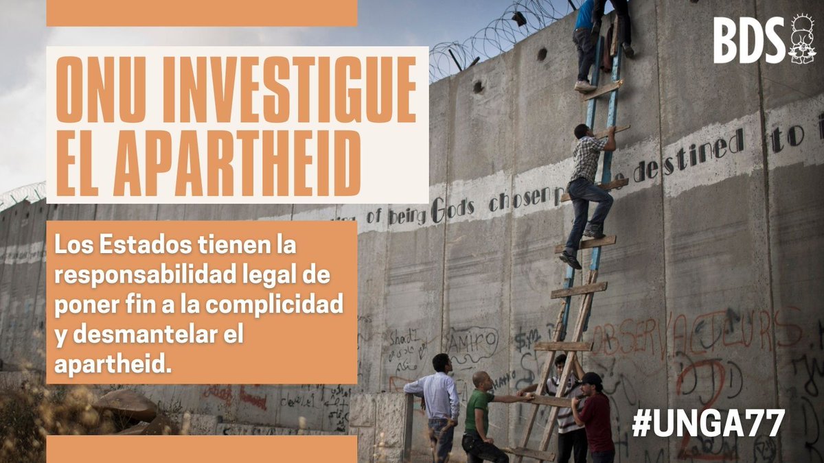 🚨¡Actúe ahora!🚨

Únete a nuestra tormenta de Twitter y exije que la #ONUinvestigueElApartheid.

¡Con tu ayuda podemos poner fin al apartheid israelí!

Comparte este mensaje y escriba a los líderes de la ONU ahora: bit.ly/3Detnch

#UNinvestigateApartheid