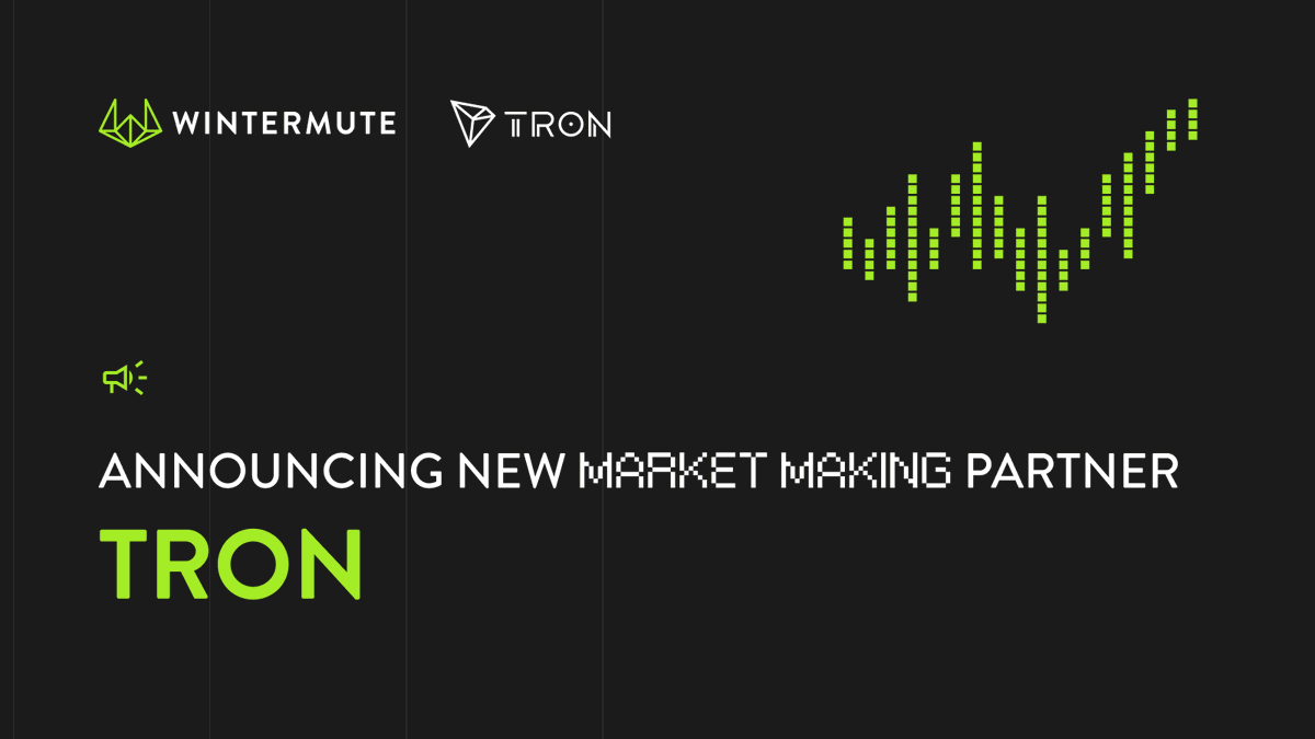 Wintermute is now the official market maker of TRX by @trondao, offering  our support through what we do best - making markets more liquid. Full  article 👇 https://t.co/iEMCUiItFo