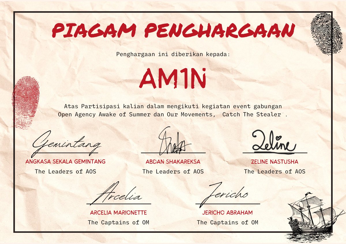 CatchTheStealer's tweet photo. Dan terakhir anjaaay AM1N. Semoga kalian tetap selalu semangat, selalu seneng, AM1N. Trims dah ikut event all >3<

(+@guanhengwv, @ofJenor) https://t.co/g447wAcst6
